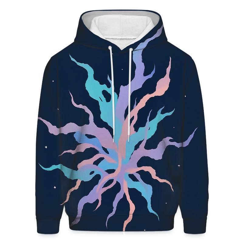 Nebula Filament Bouquet Map embroidered hoodies