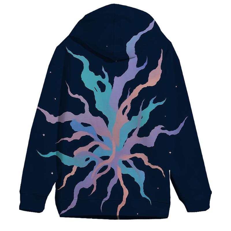 Nebula Filament Bouquet Map embroidered hoodies