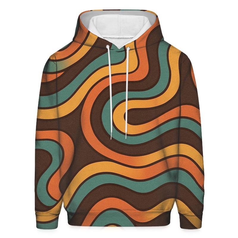 Psychedelic Wave Topography hoodie styles