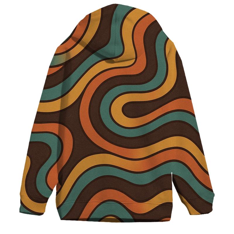 Psychedelic Wave Topography hoodie styles