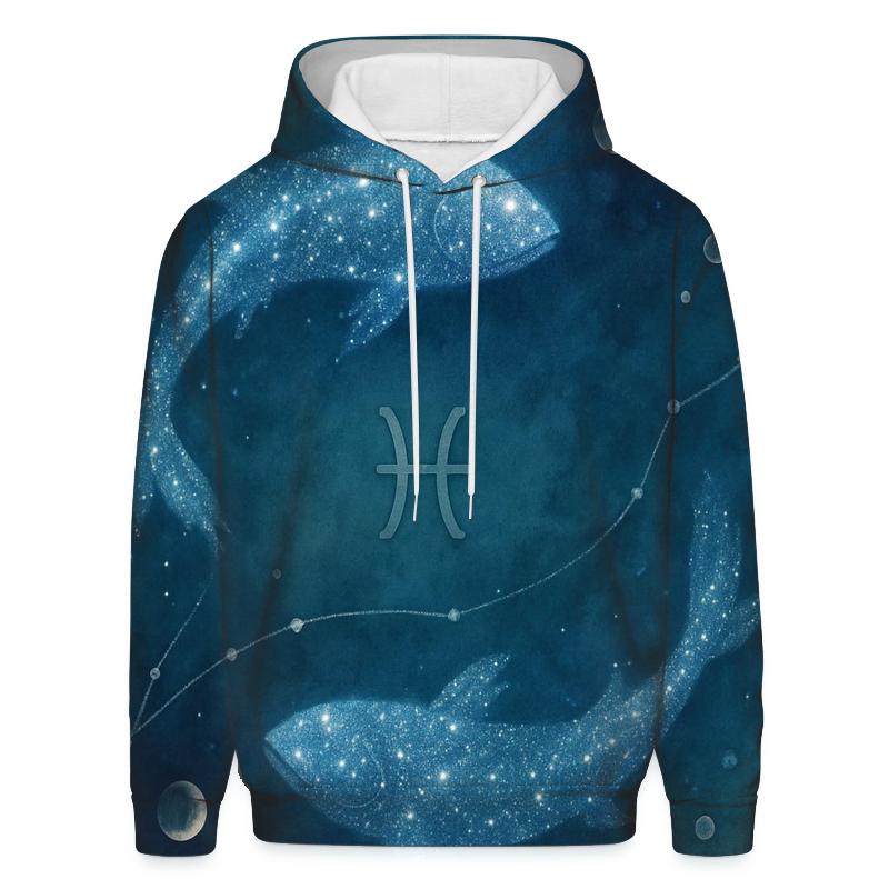 Pisces Dream Current Constellation Weave graphic hoodies