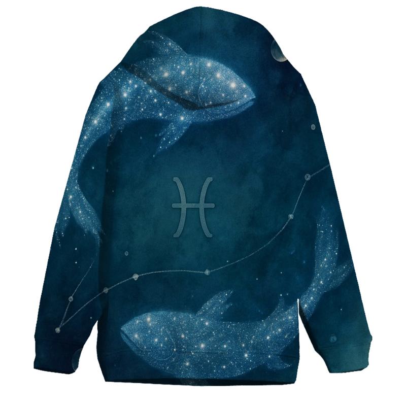 Pisces Dream Current Constellation Weave graphic hoodies