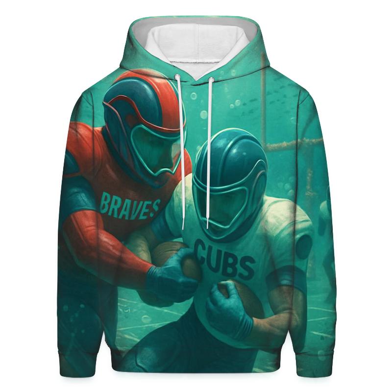 Underwater Helmet Clash At The Reef Field designer hoodies