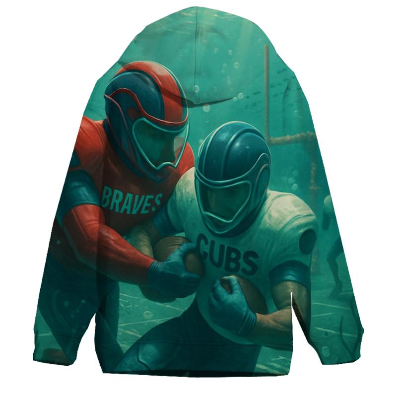 Underwater Helmet Clash At The Reef Field designer hoodies