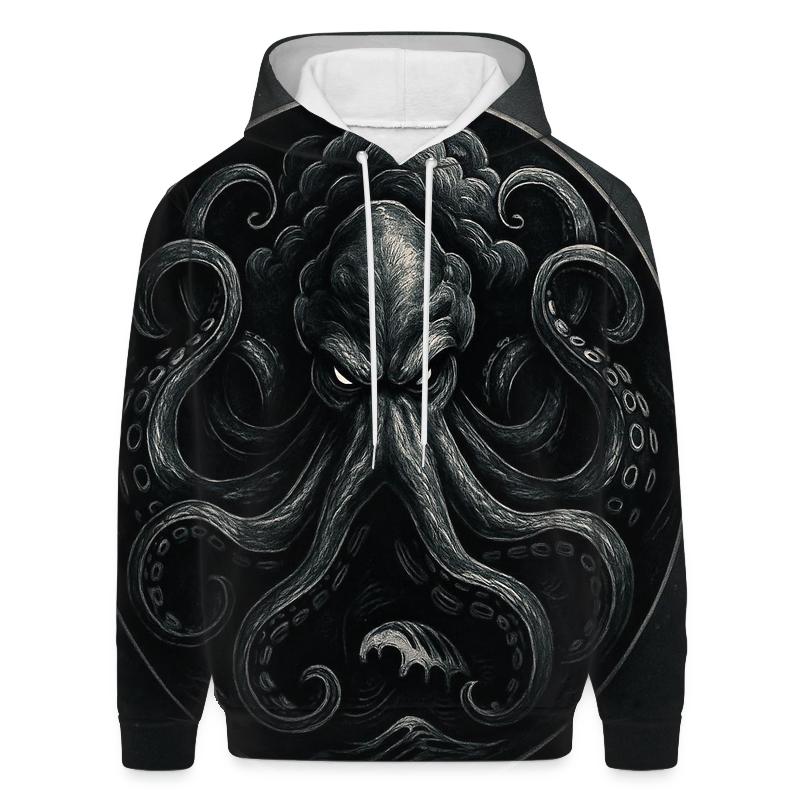 Ink Storm Kraken Emblem pullover hoodies