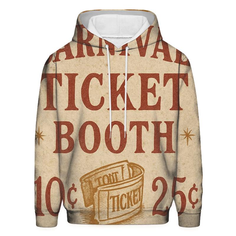Vintage Carnival Ticket Booth Sign heavyweight hoodies