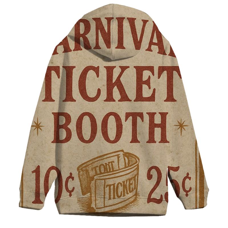Vintage Carnival Ticket Booth Sign heavyweight hoodies