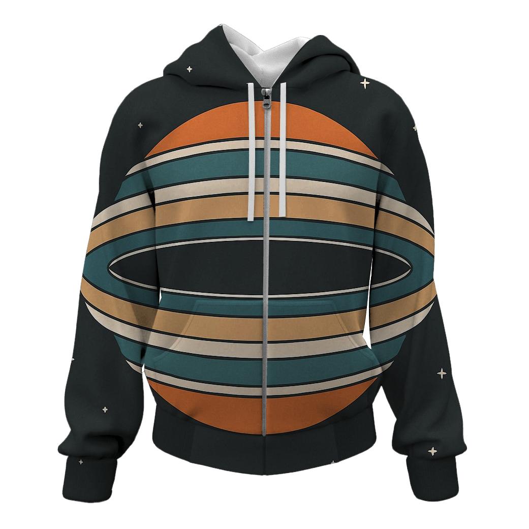 Accretion Belt Parallels embroidered hoodies