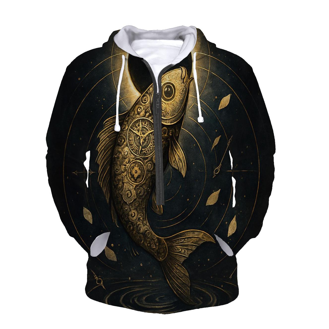 Clockwork Koi Eclipse graphic hoodies
