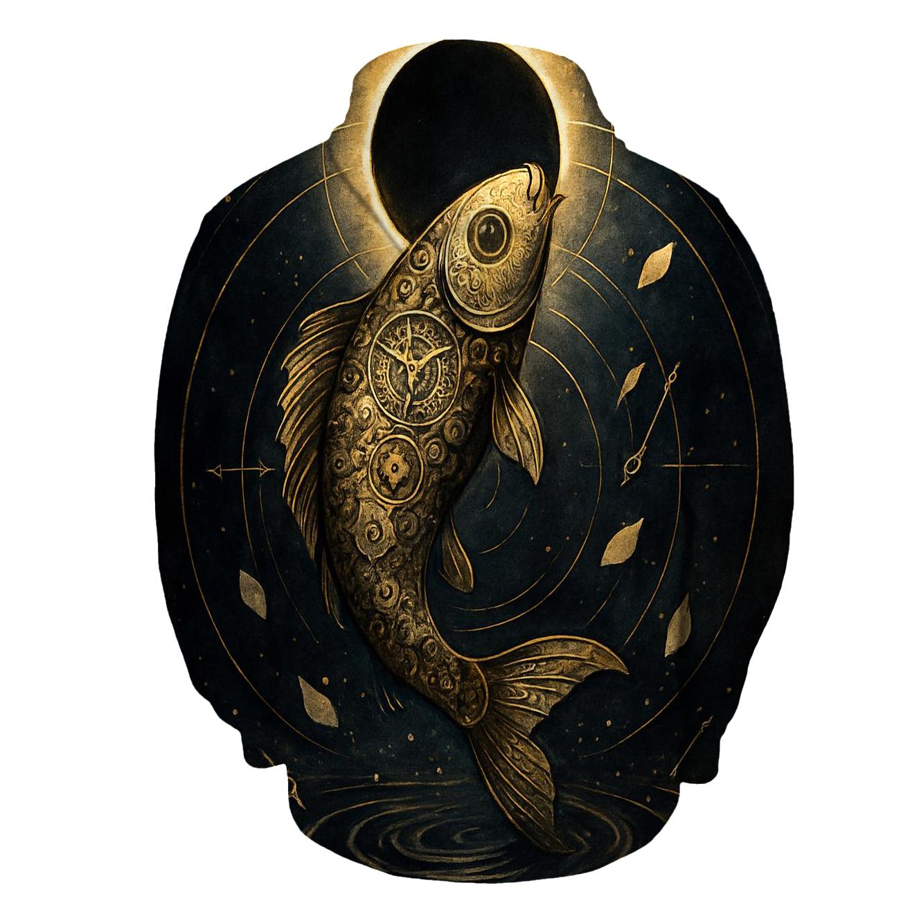Clockwork Koi Eclipse graphic hoodies