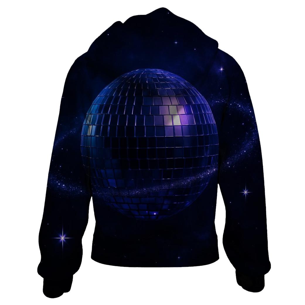 Midnight Disco Orbit zip-up hoodies