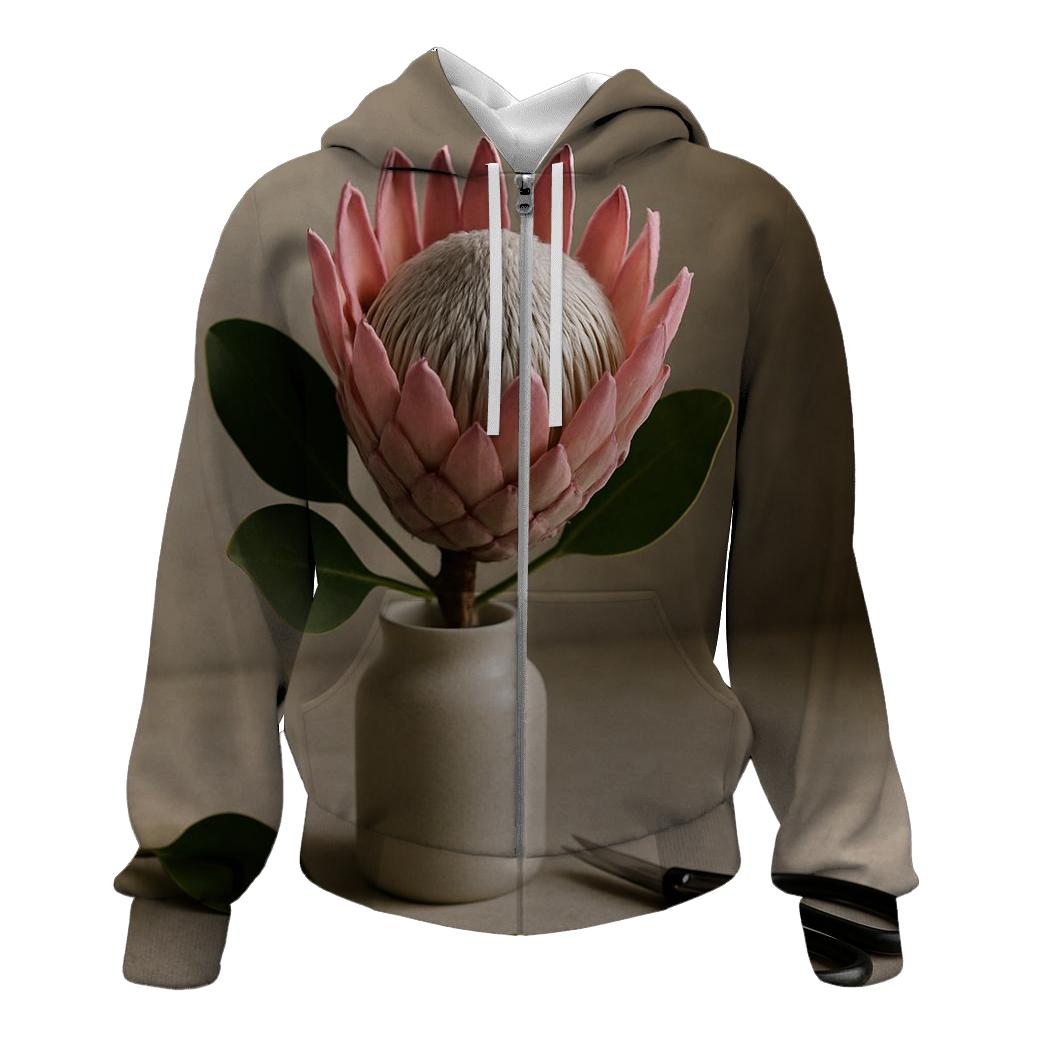 Protea Still Life In A Floral Studio Window lightweight hoodies
