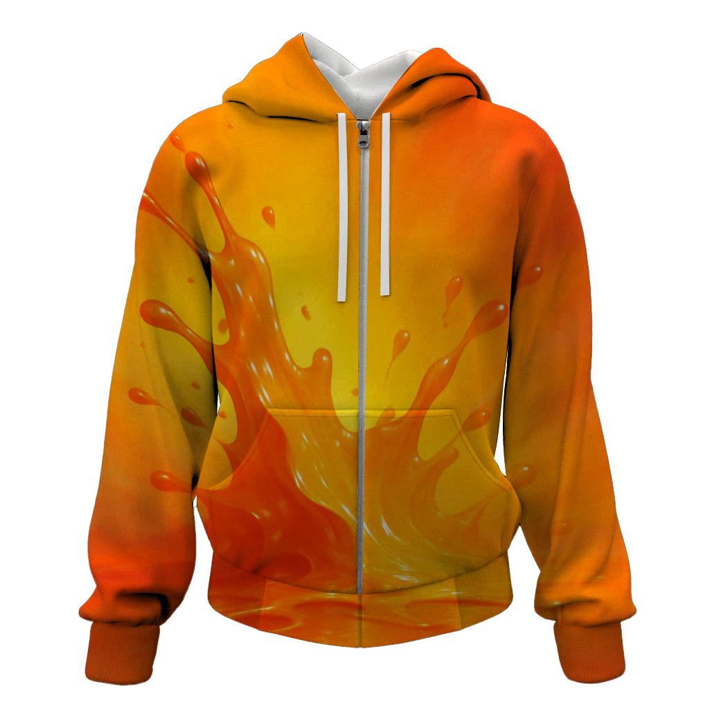Molten Citrus Spill designer hoodies