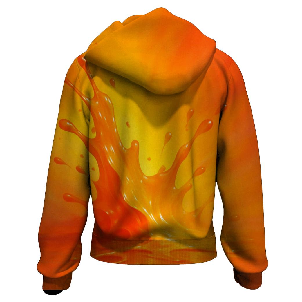 Molten Citrus Spill designer hoodies