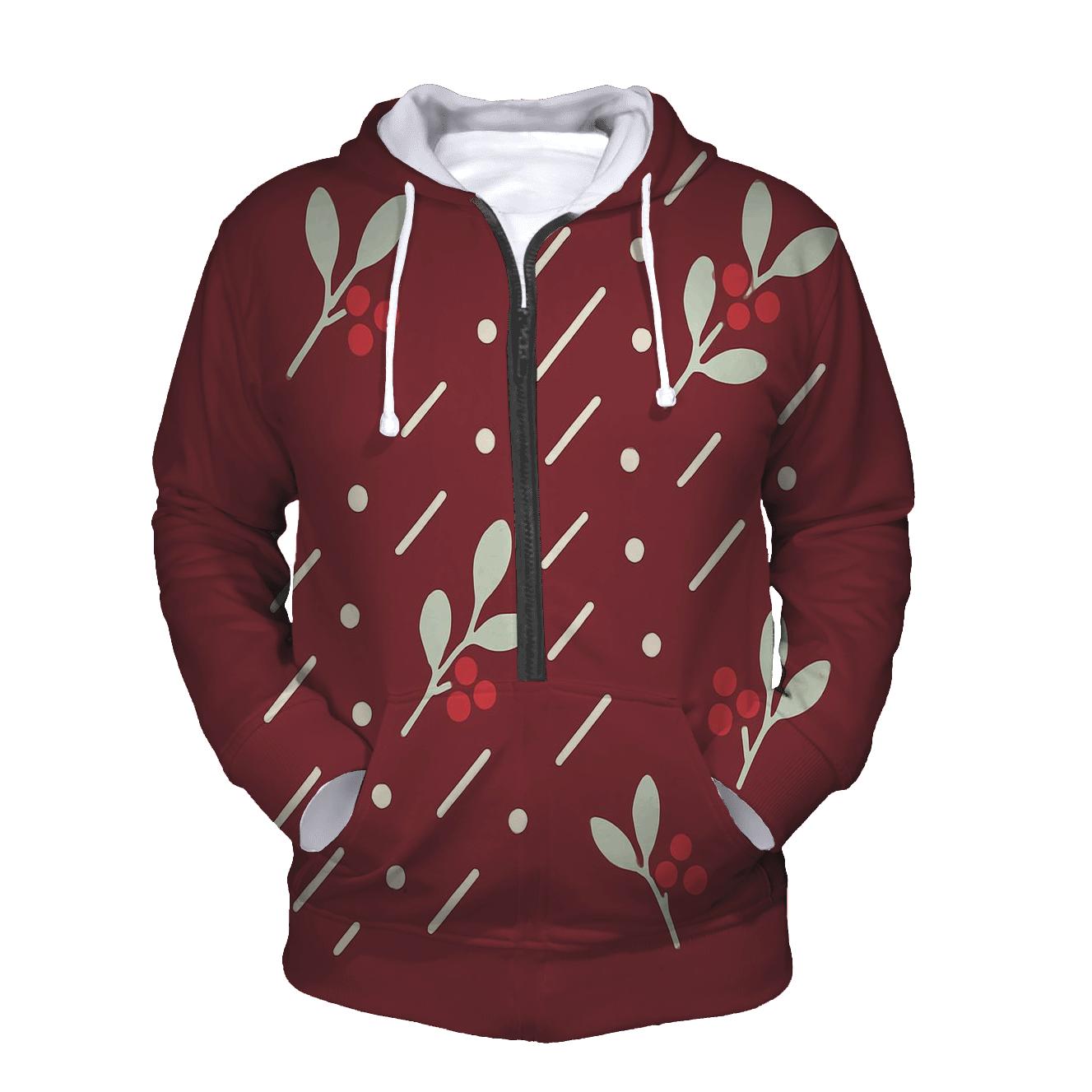 Mistletoe Meteor Shower Dots premium hoodies