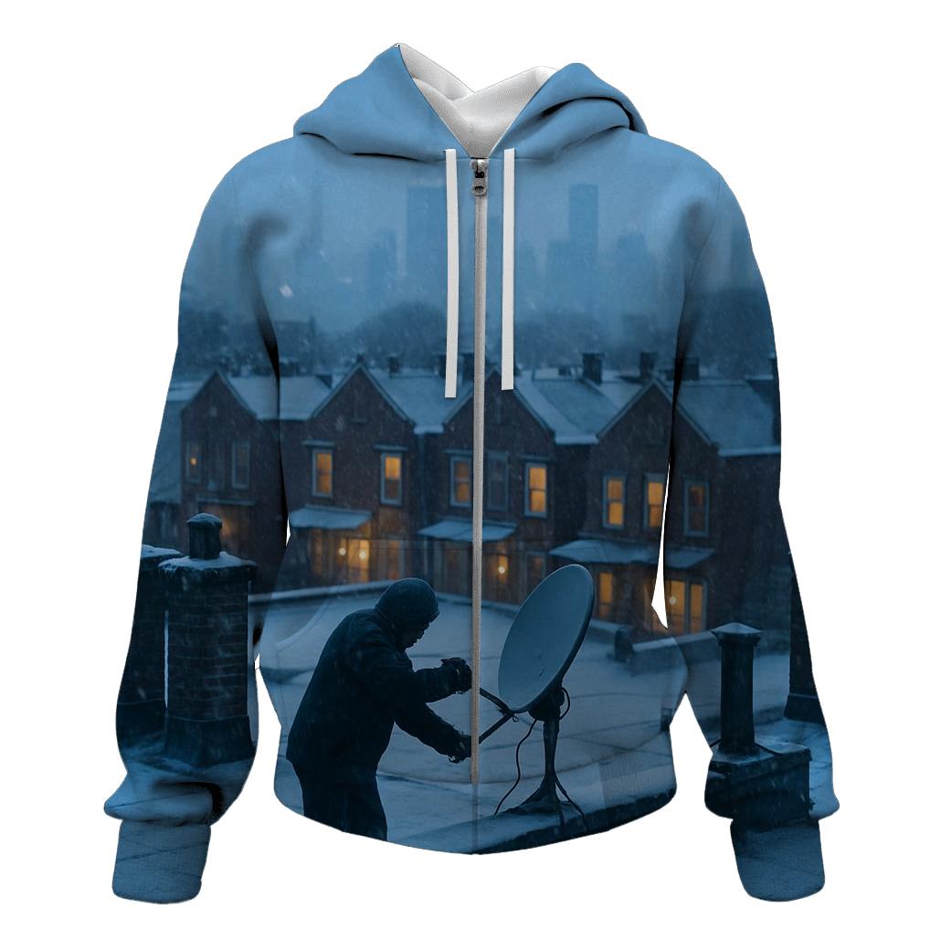 Cypress Hills Rooftop Snowfall With Midtown Distant hoodie trends