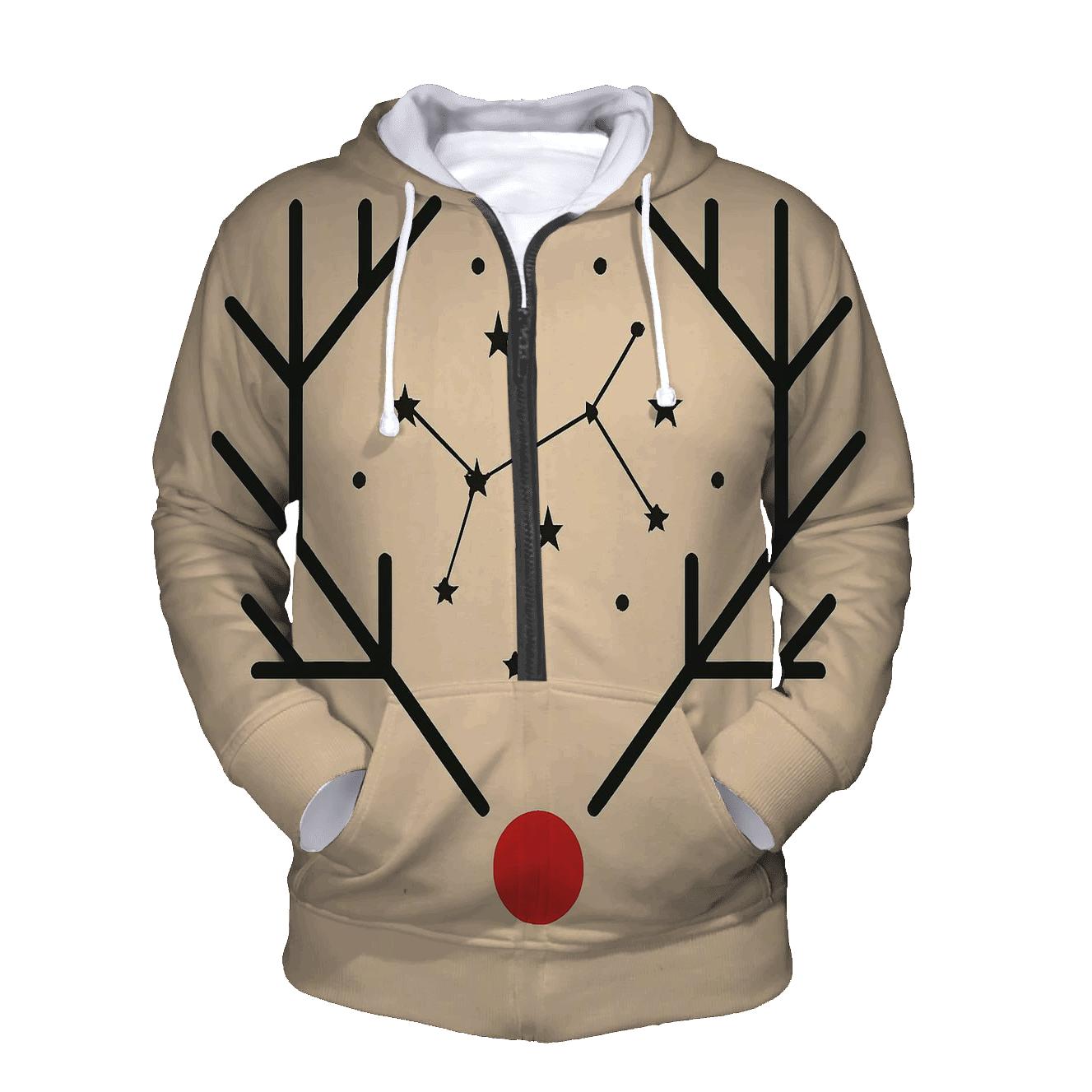 Reindeer Antler Star Map custom hoodies