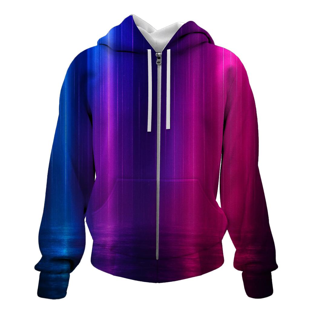 Neon Rainfall Gradient pullover hoodies