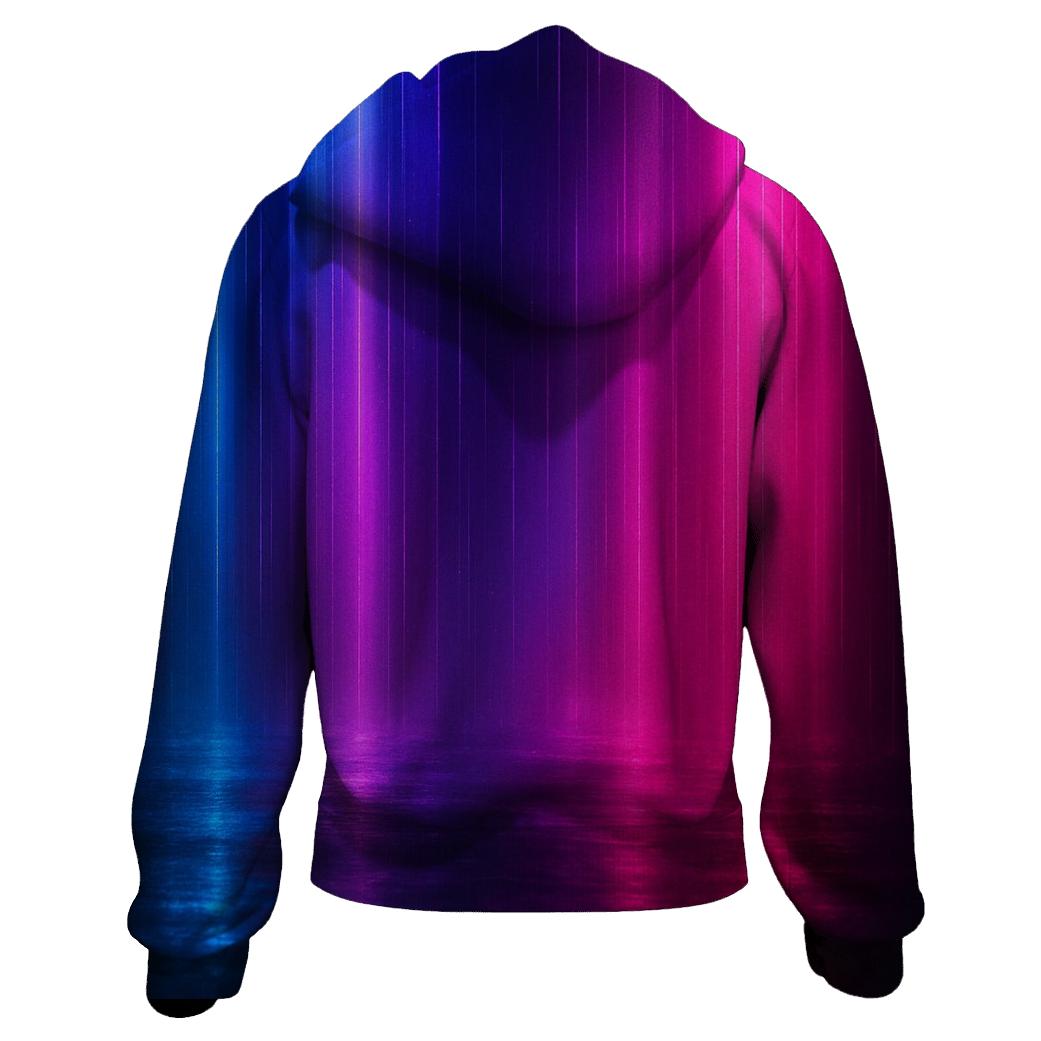 Neon Rainfall Gradient pullover hoodies