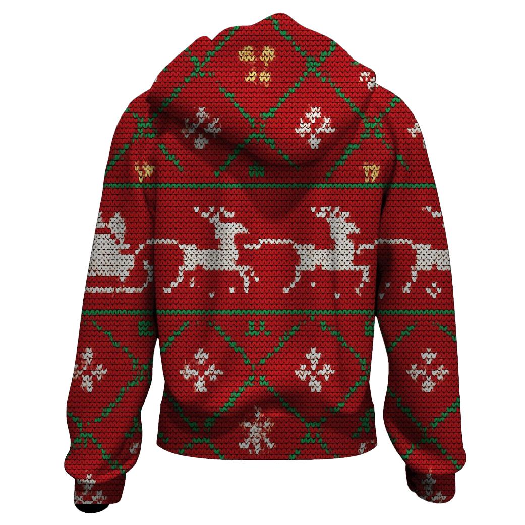 Santa Sleigh Star Track Lattice Design designer hoodies
