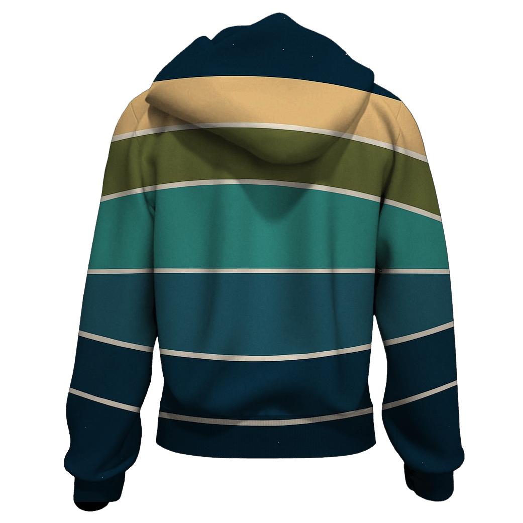 Ring Plane Horizon Bands zip-up hoodies