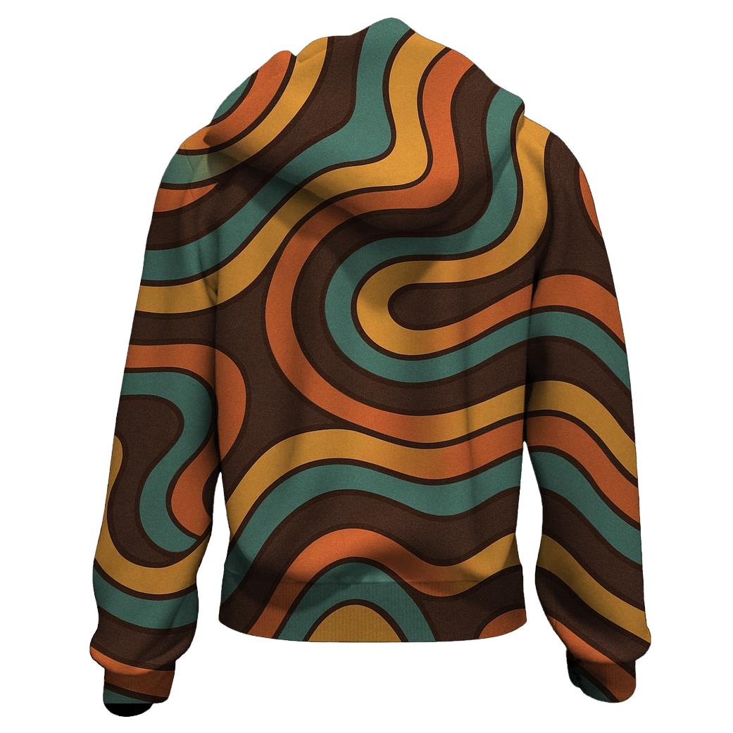 Psychedelic Wave Topography hoodie trends
