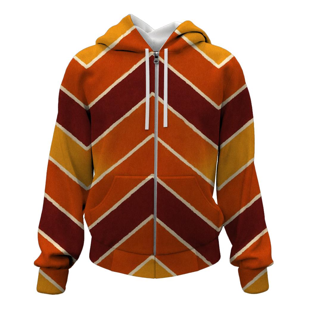 Chevron Accordion Fold Meteor Steps pullover hoodies