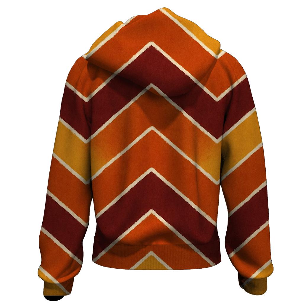 Chevron Accordion Fold Meteor Steps pullover hoodies