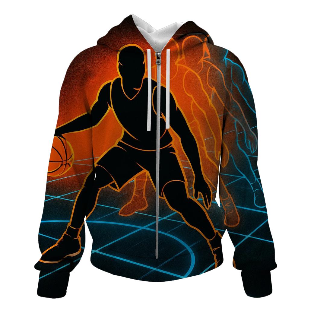 Quantum Court Basketball Crossover printed hoodies