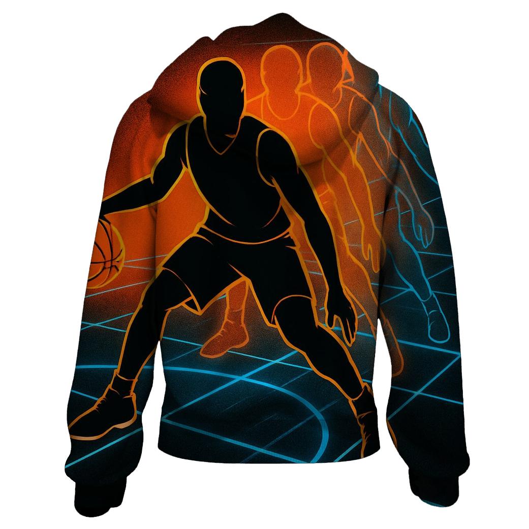 Quantum Court Basketball Crossover printed hoodies