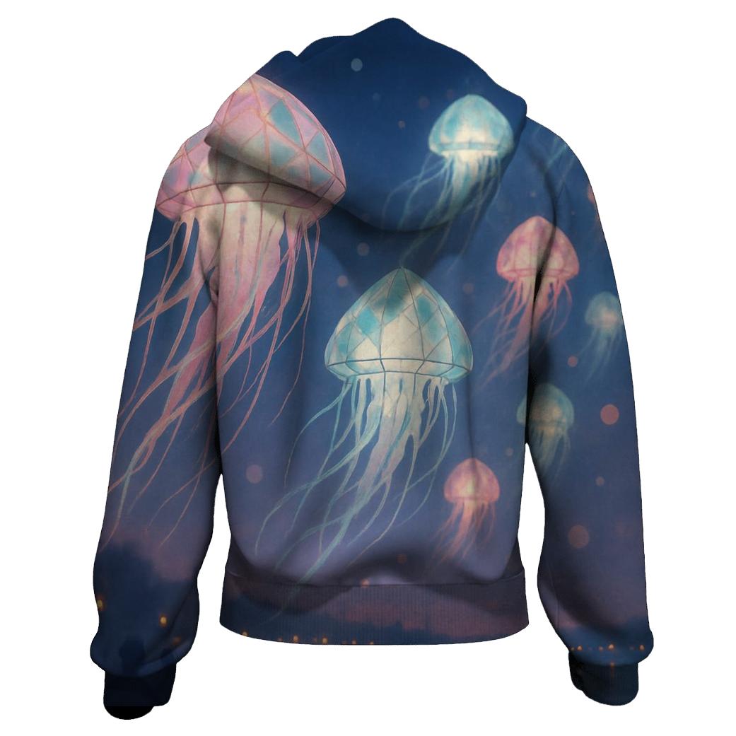 Crystal Jellyfish Lantern Parade heavyweight hoodies