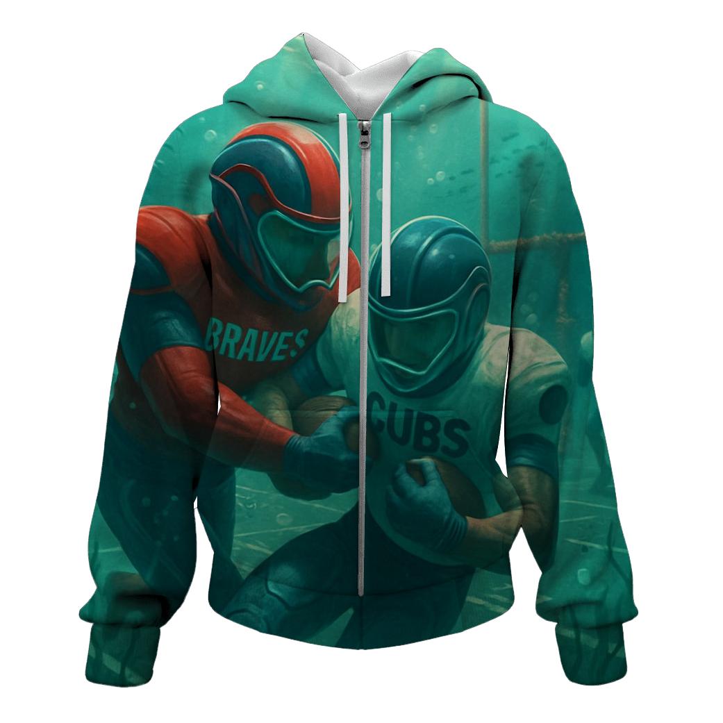 Underwater Helmet Clash At The Reef Field hoodie designs
