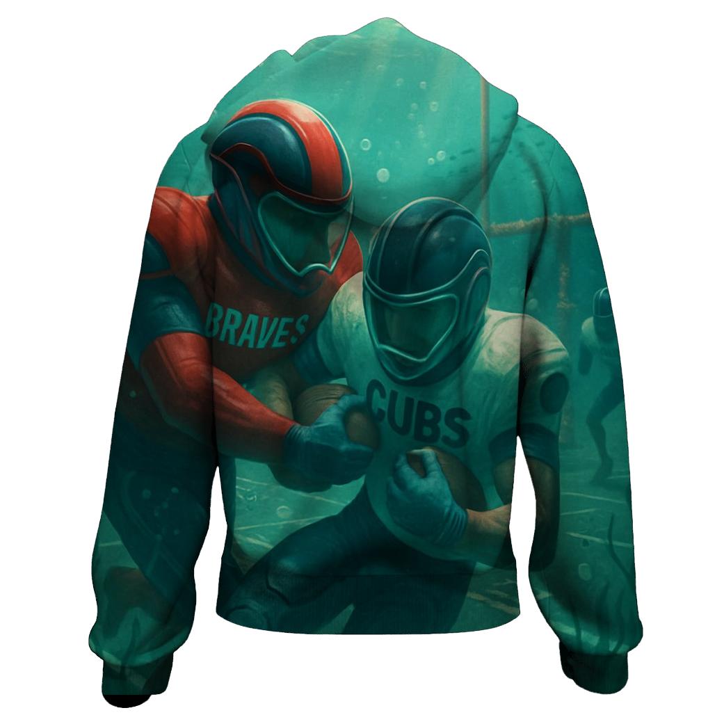 Underwater Helmet Clash At The Reef Field hoodie designs