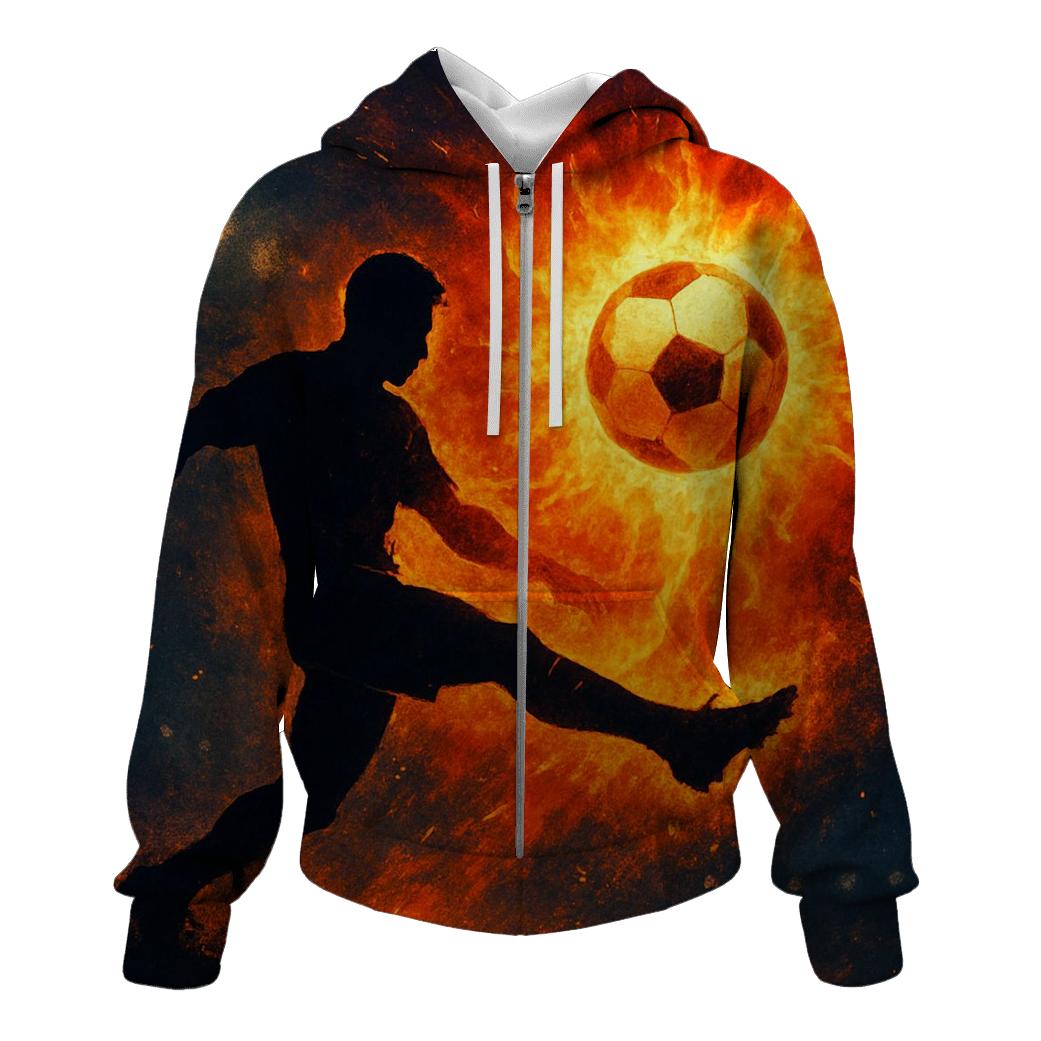 Solar Flare Soccer Kick pullover hoodies