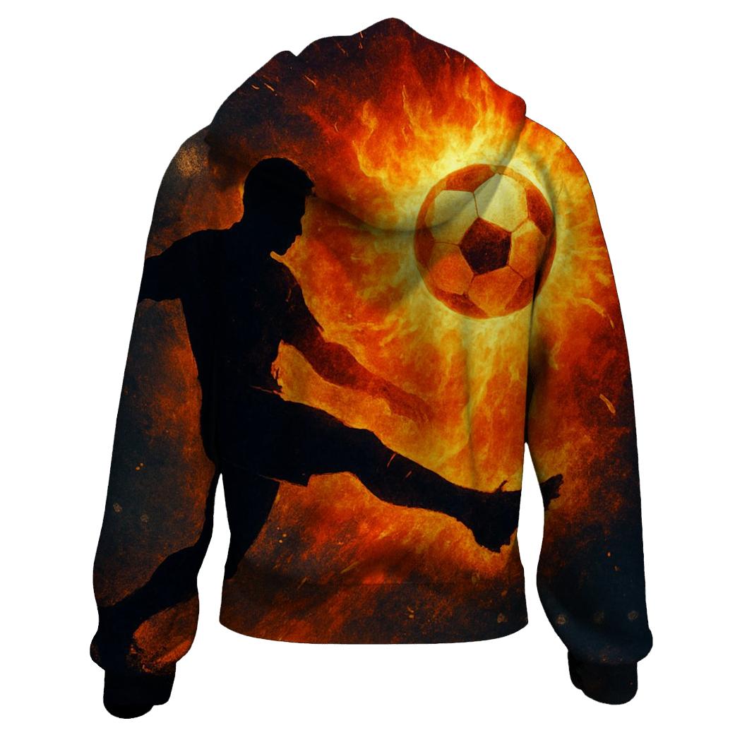 Solar Flare Soccer Kick pullover hoodies