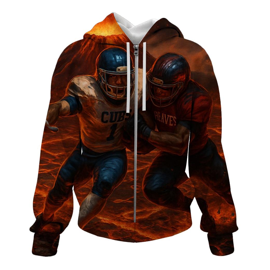 Volcano Rim Rivalry End Zone Stand designer hoodies