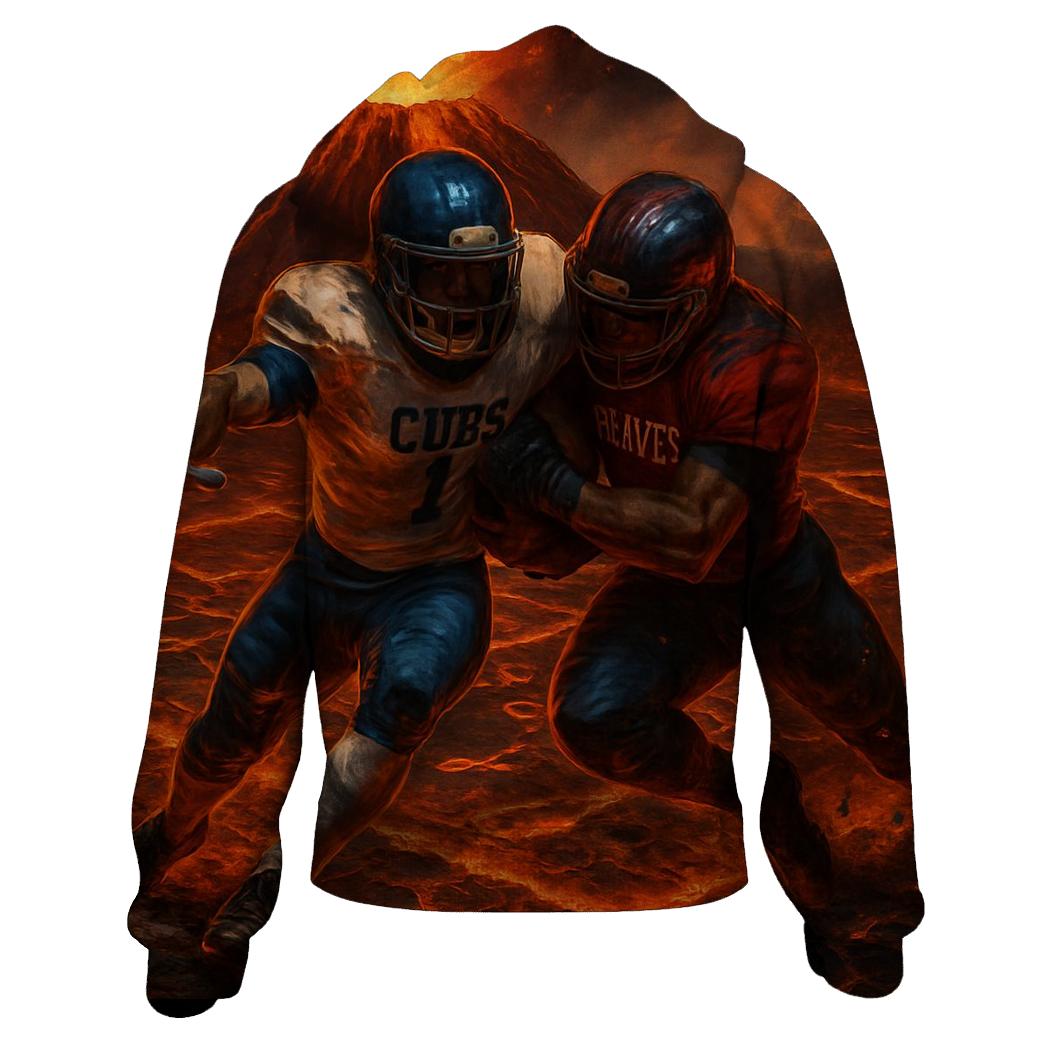 Volcano Rim Rivalry End Zone Stand designer hoodies