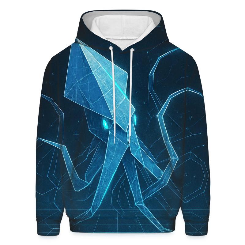 Origami Kraken Blueprint embroidered hoodies