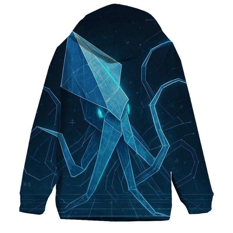 Origami Kraken Blueprint embroidered hoodies