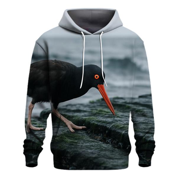 Tidepool Patrol Black Oystercatcher zip-up hoodies