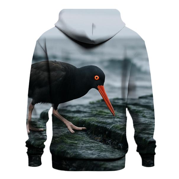 Tidepool Patrol Black Oystercatcher zip-up hoodies