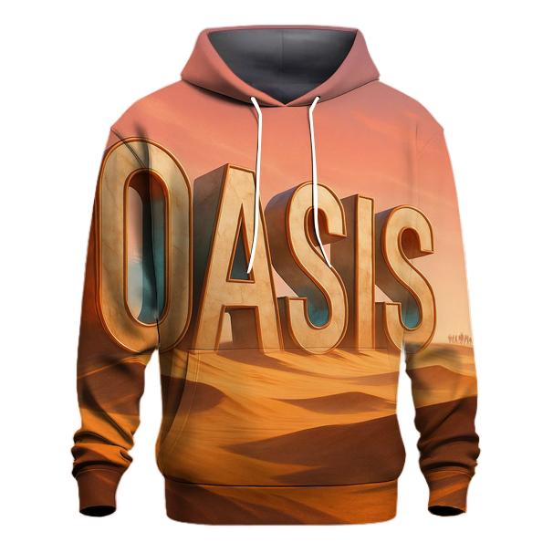 Desert Mirage Typography Oasis pullover hoodies