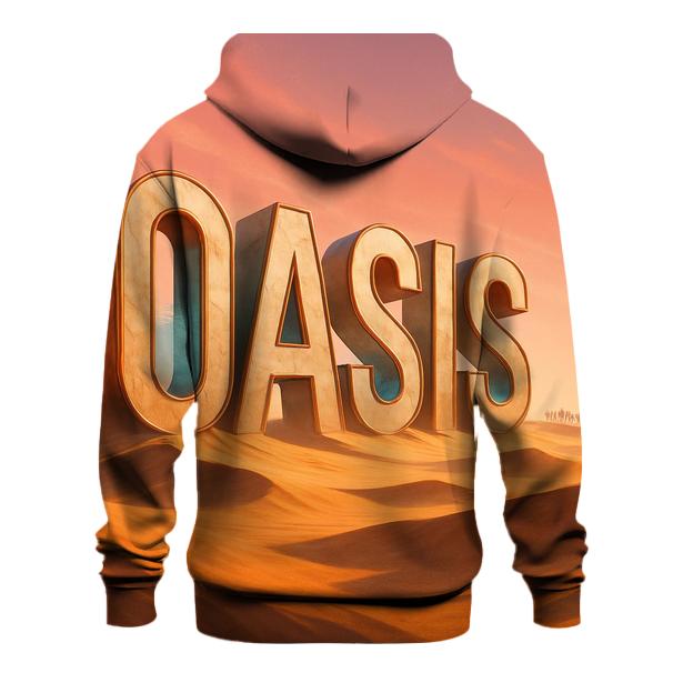Desert Mirage Typography Oasis pullover hoodies