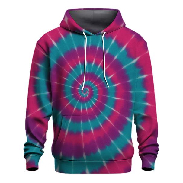 Nebula Spiral Overdye Whirlpool embroidered hoodies