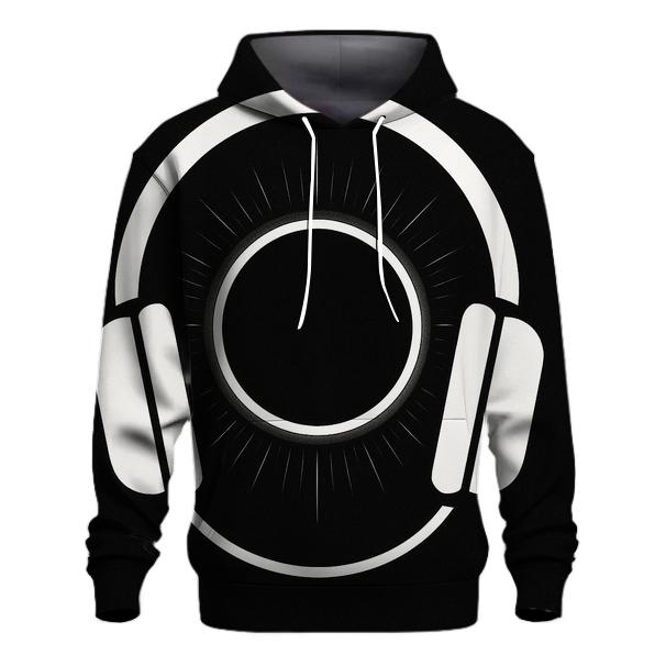 Monochrome Headphone Eclipse graphic hoodies