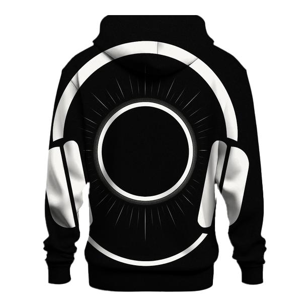 Monochrome Headphone Eclipse graphic hoodies