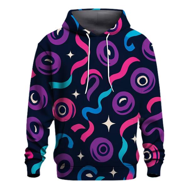 Neon Roller Rink Ribbon Pattern printed hoodies