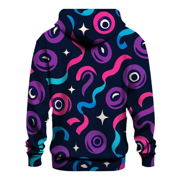 Neon Roller Rink Ribbon Pattern printed hoodies