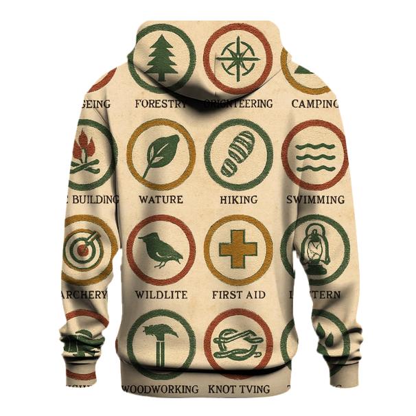 Faded Summer Camp Merit Badge Sheet hoodie styles