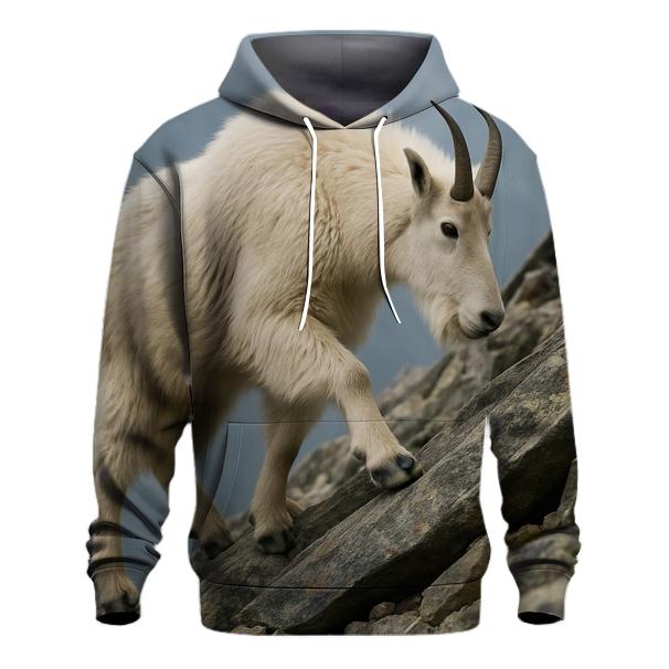 Lichen Step Mountain Goat embroidered hoodies